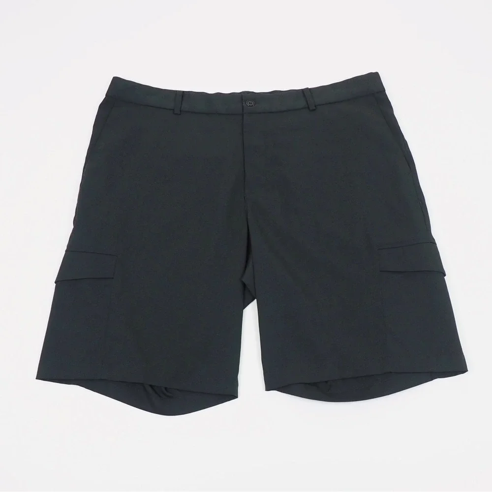 Nike Golf Cargo Shorts Mens 38 Black Dri-Fit Flat Casual Performance Tech Blend